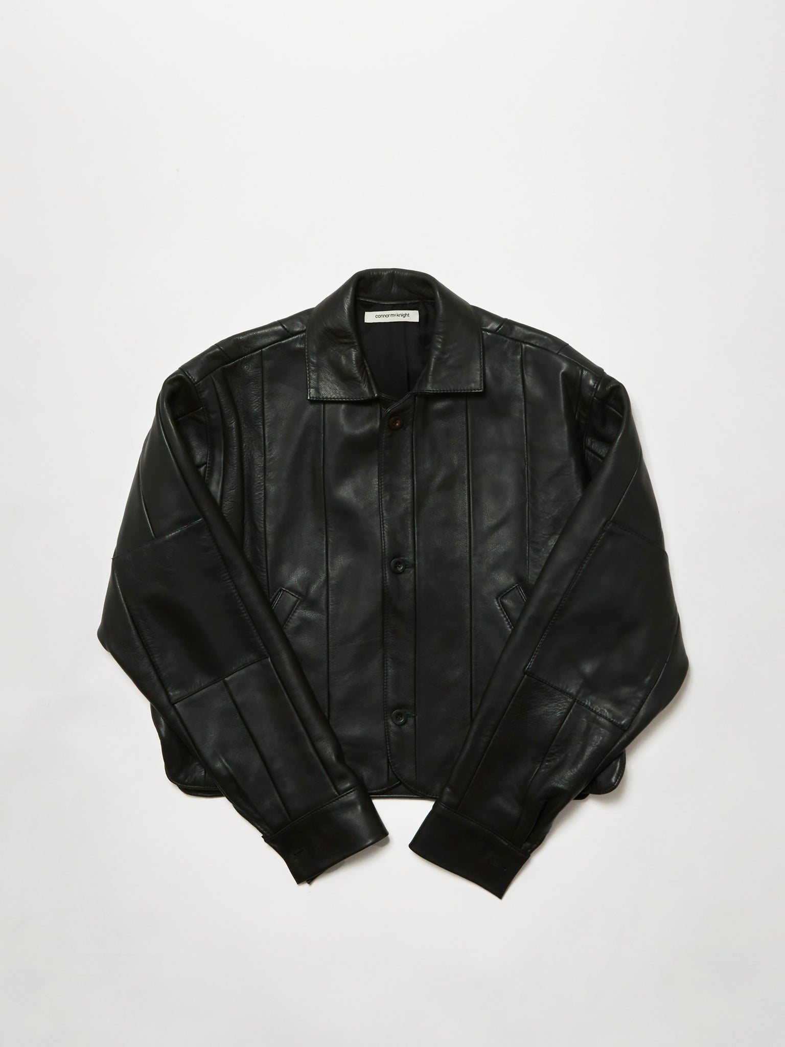 moto strip jacket - black