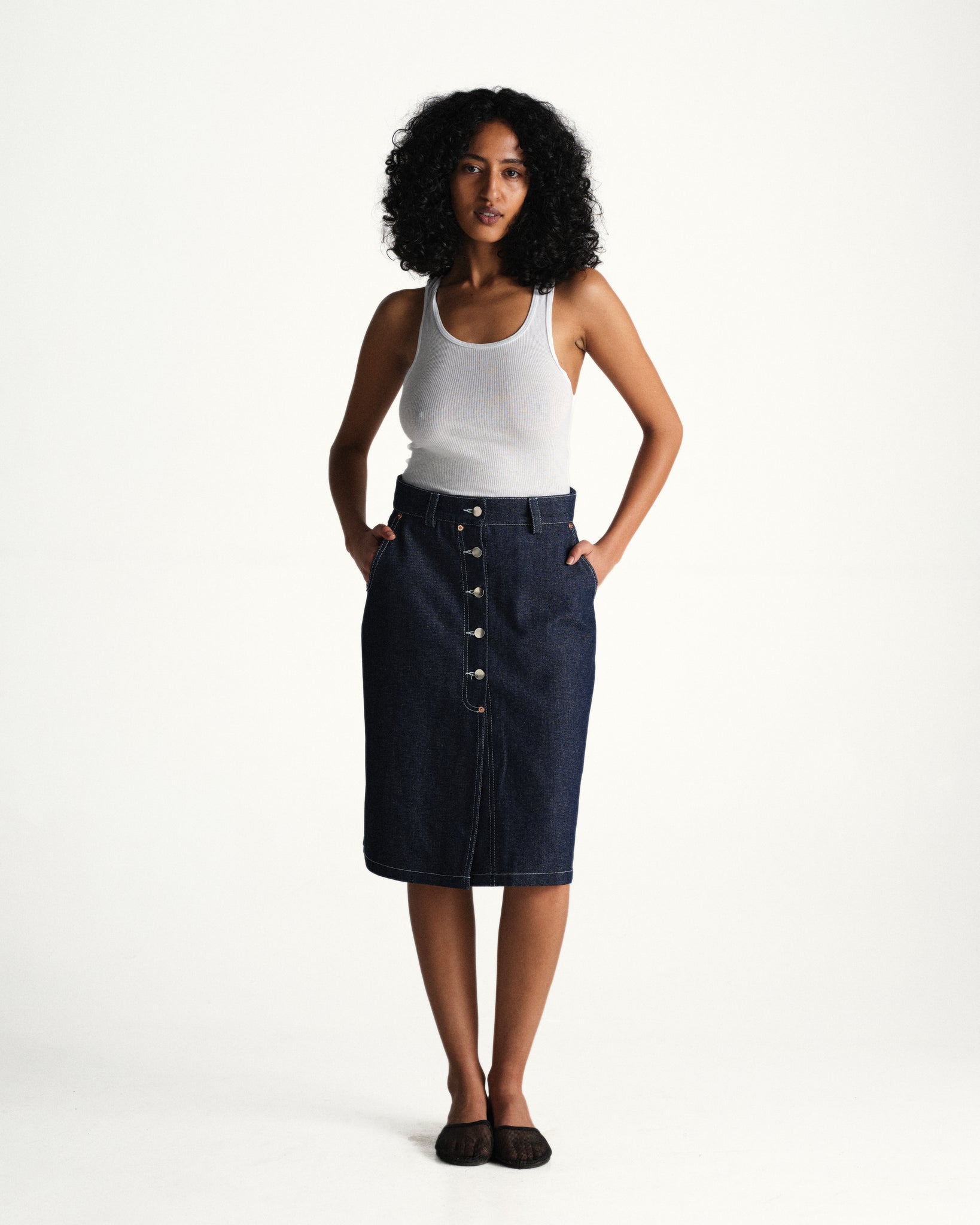 kind of denim skirt