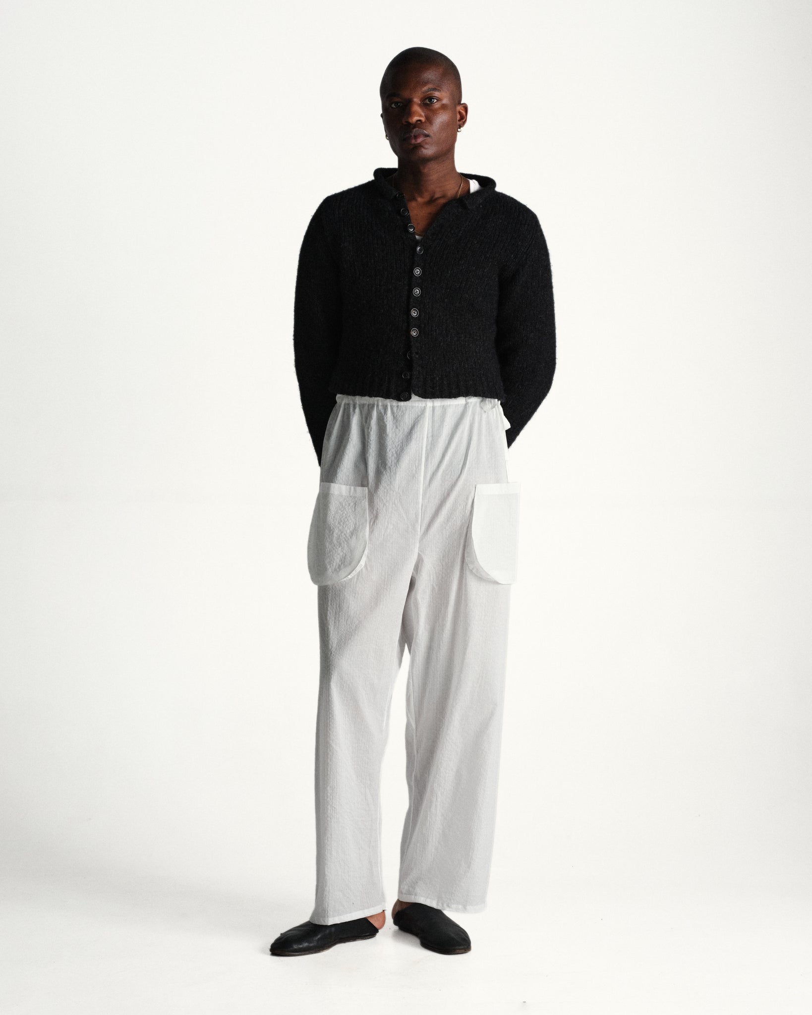 cargo pajama pants - white
