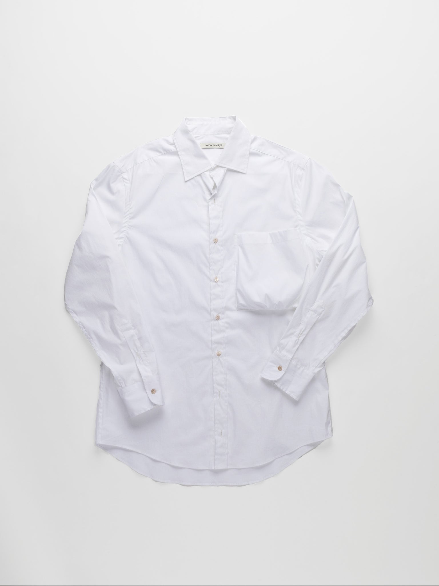 big pocket dress shirt - white