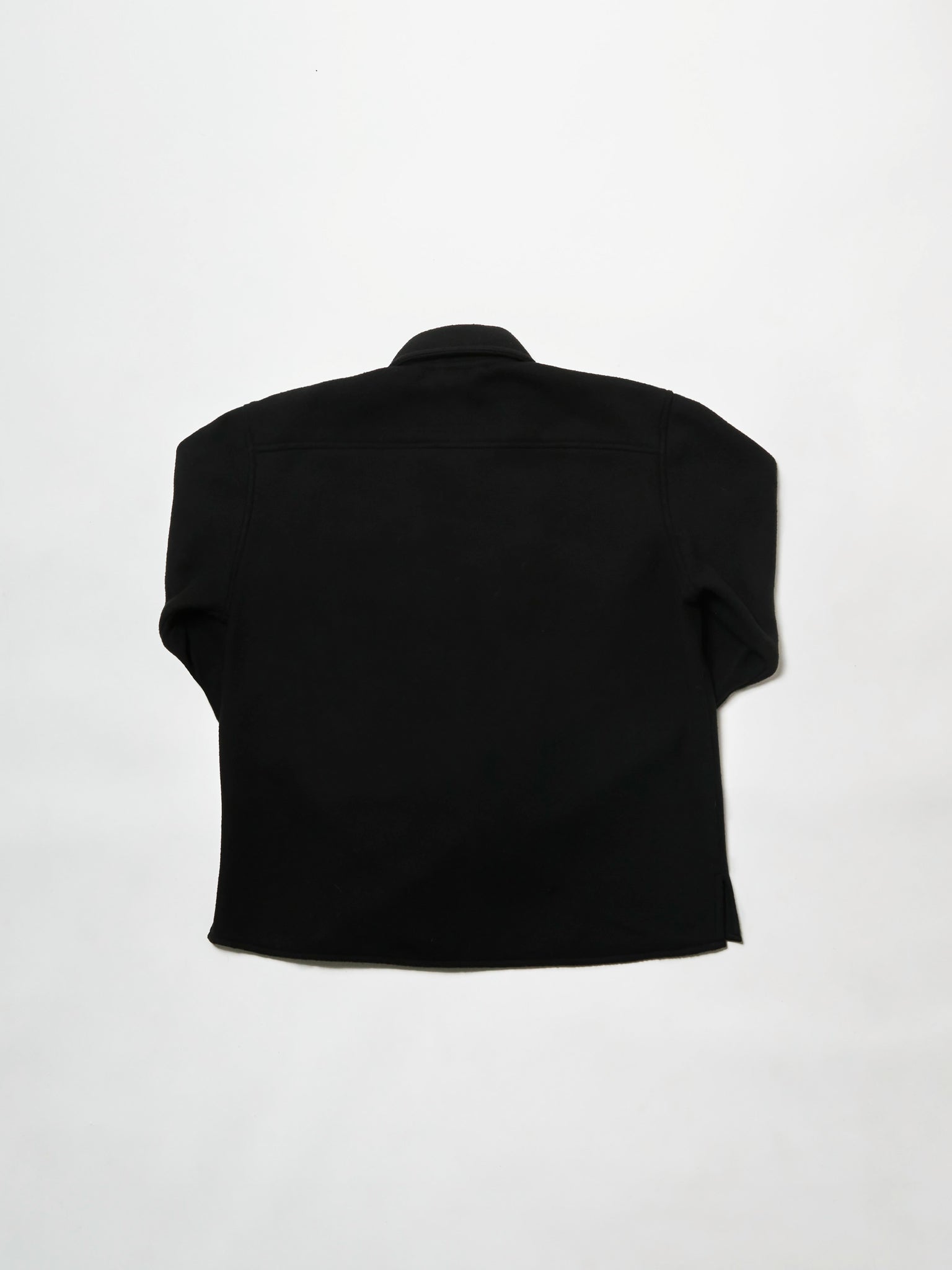 polar fleece big pocket shirt - black
