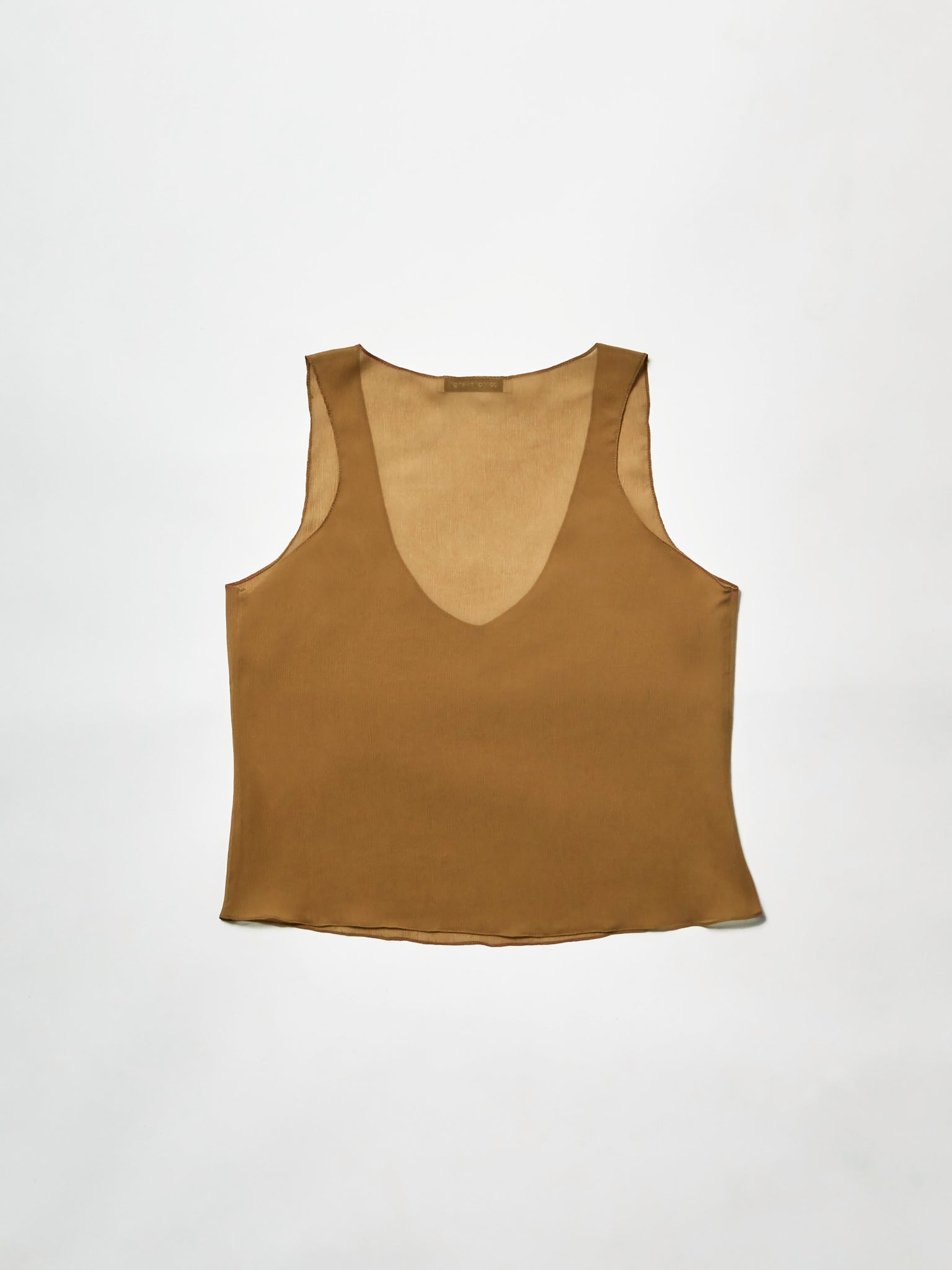 feather tank top - brown