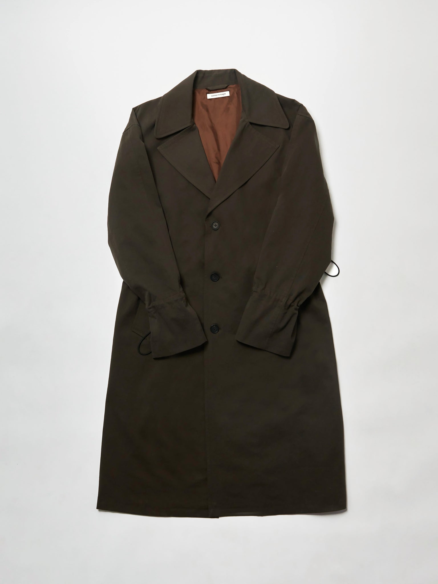 bungee trench coat - brown