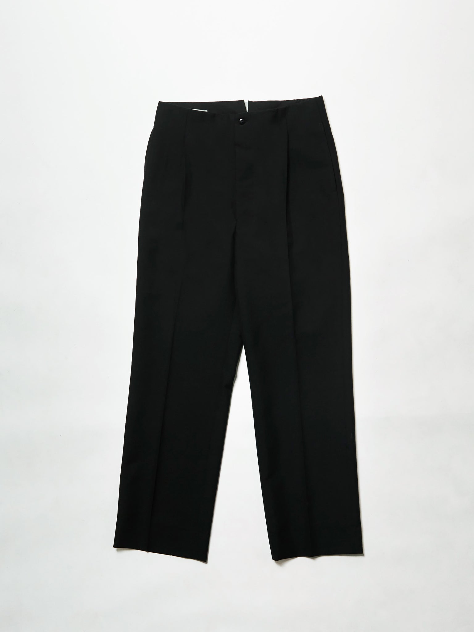 black flat front suiting trousers