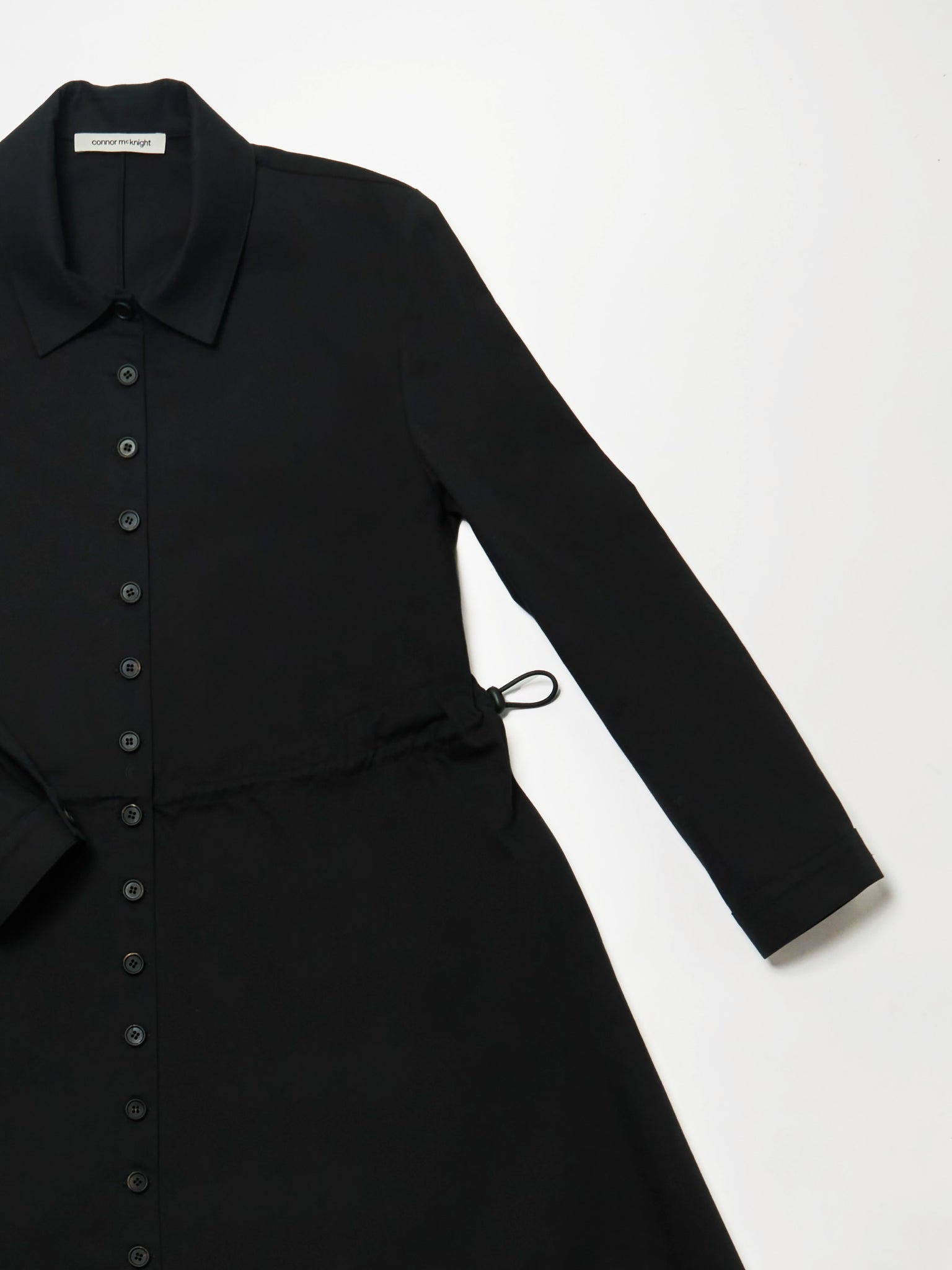 trench dress - black