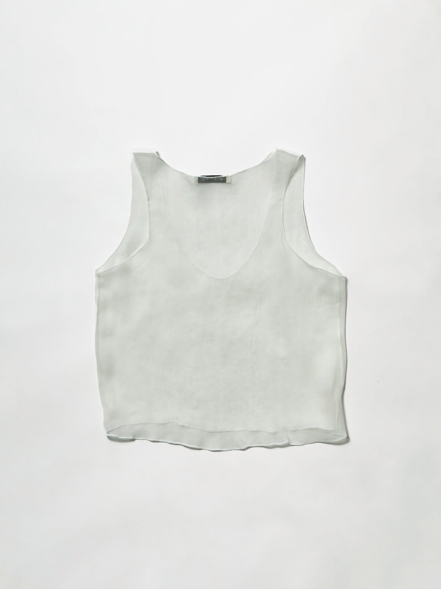 feather tank top - white