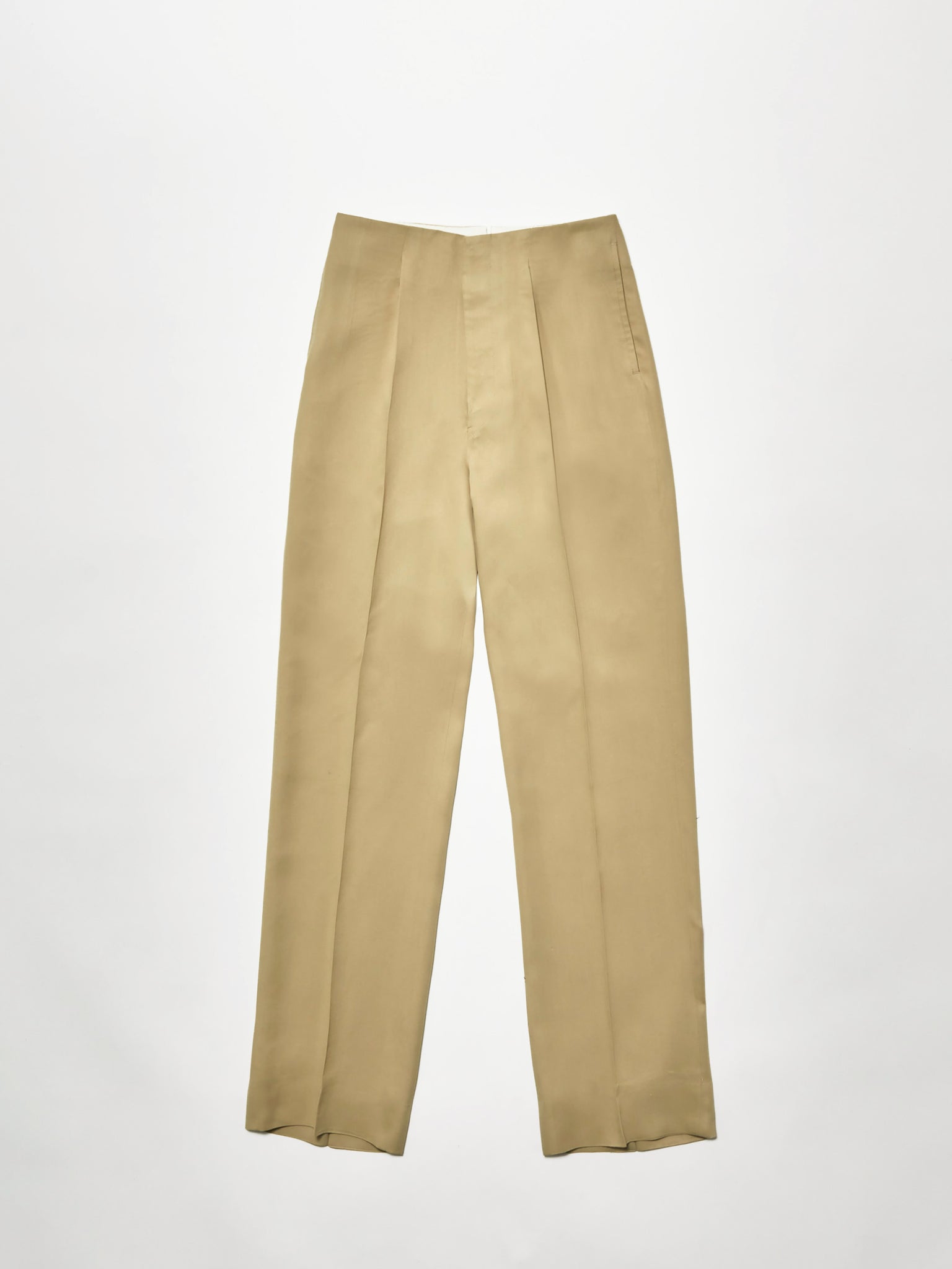 a pleated suiting trouser - tan