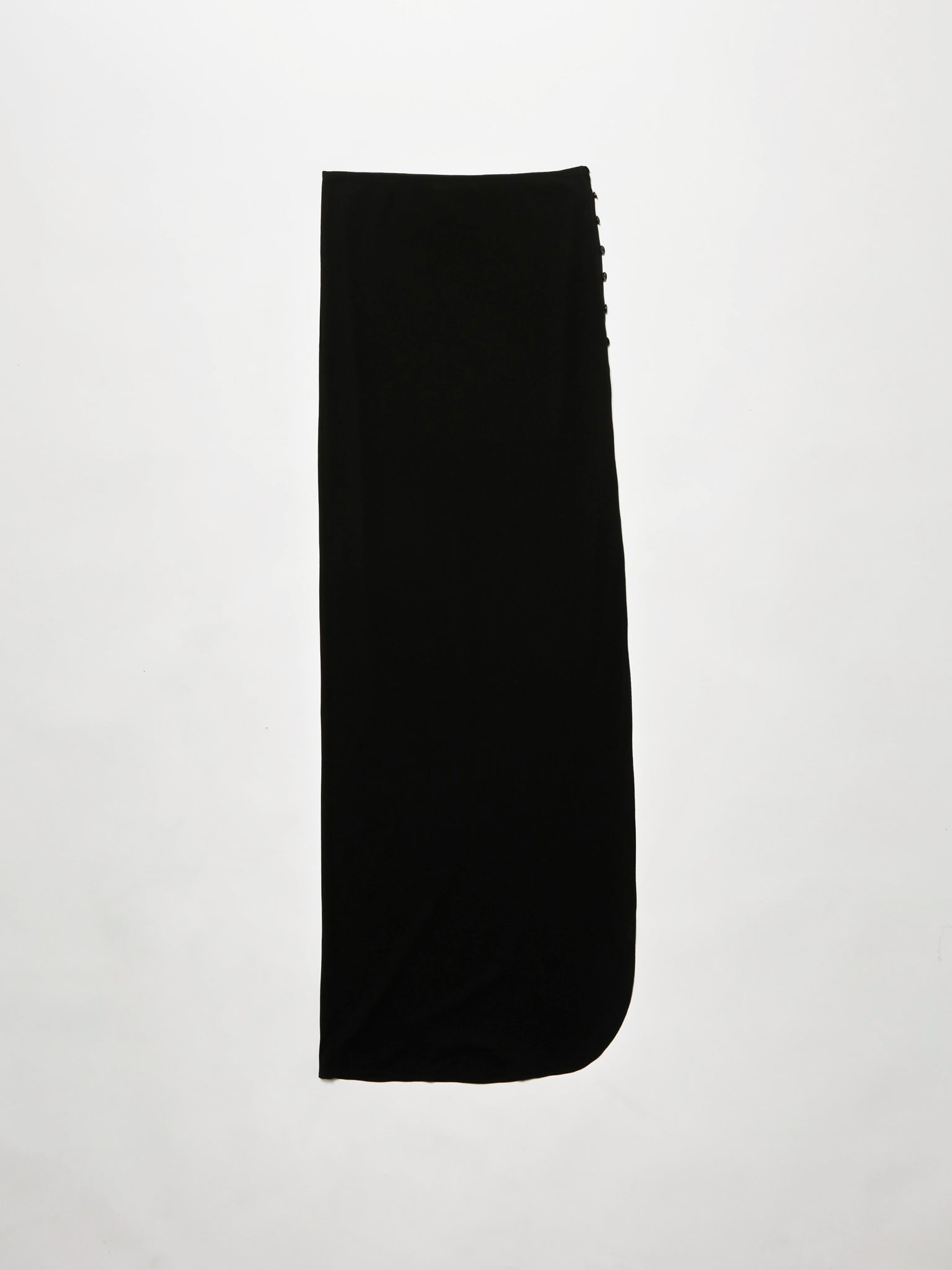 strapless slip gown - black