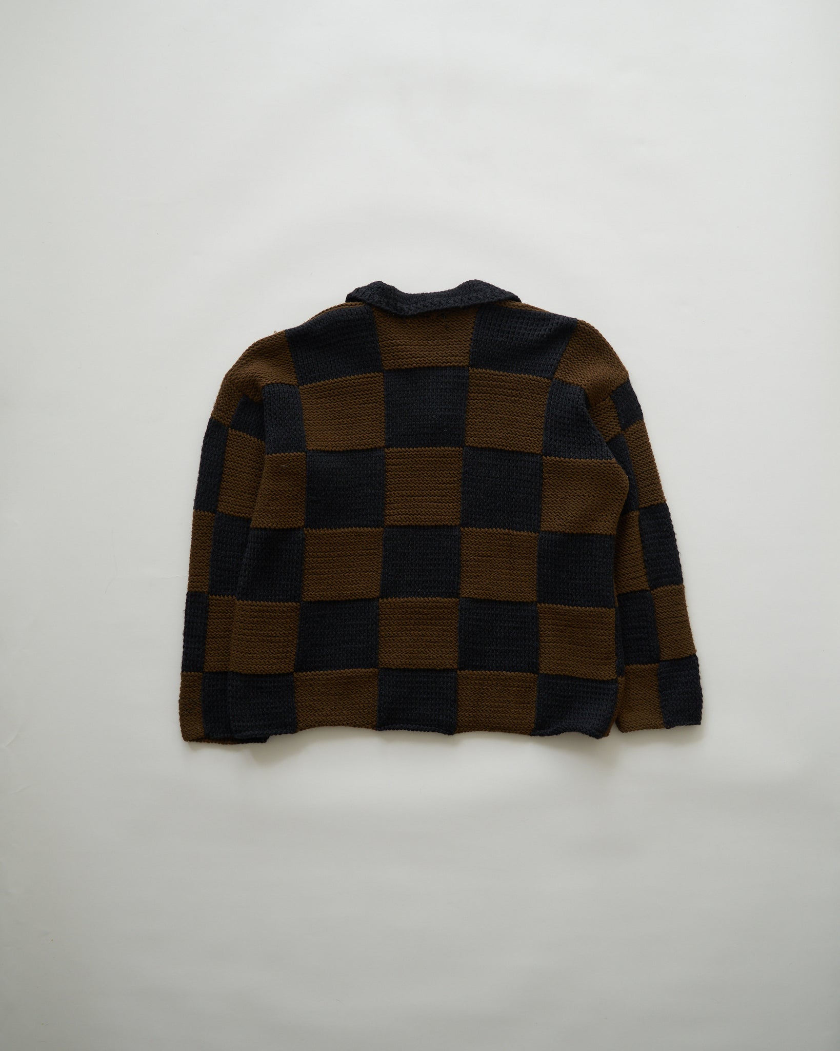 tile knit rugby pullover